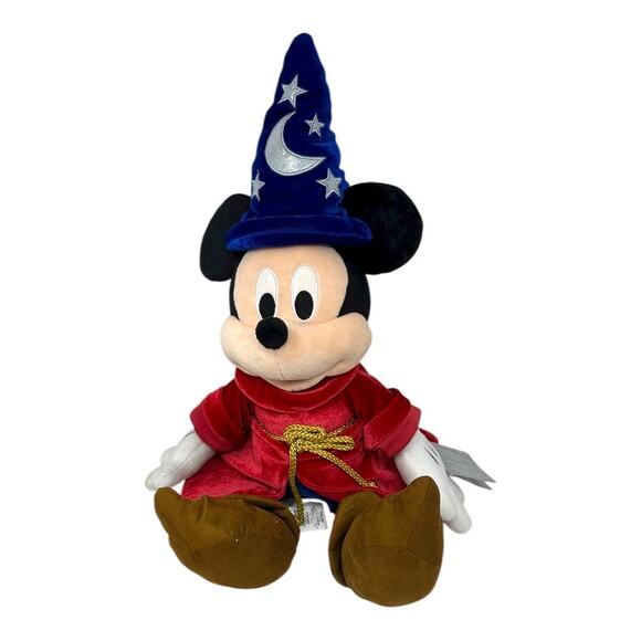 Disney Parks Sorcerer Mickey Fantasia Plush Stuffed Toy with Hat - Picture 7 of 9